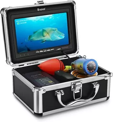 Eyoyo Underwater Fishing Camera Video DVR Recording 7'' LCD Monitor 1000 TVL 30m • $226.99