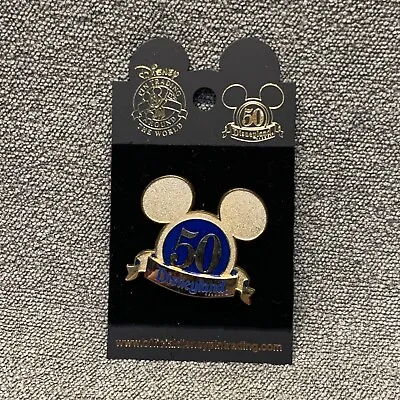 RARE NEW DISNEY DISNEYLAND PIN 50th ANNIVERSARY EXCLUSIVE GOLD MICKEY EARS KG • $18