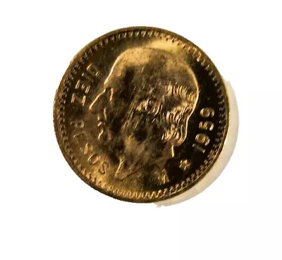 1959 10 PESOS MEXICAN GOLD COIN BU CONDITION 8.33 Grams • $690