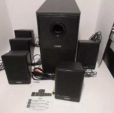 COBY CSP97 Home Theater Speaker System 5.1-Channel  Subwoofer 5-Speakers • $50