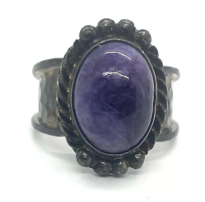 Mens Sterling Silver Statement Ring Vintage Unpolished Size 7 • $49