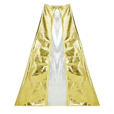 Shiny Metallic Gold Cape -Magician Superhero Princess King Costume Party Cosplay • $12.95