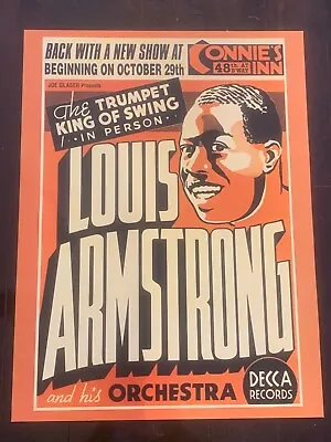 $6 • Buy Louis Armstrong Concert 18X24 CLASSIC JAZZ  ART VINTAGE POSTER