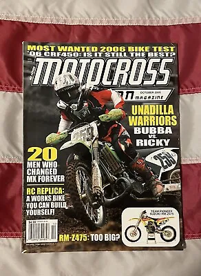 October 2005 Motocross Action Magazine James Stewart Cover • $10