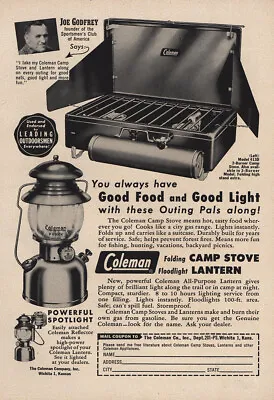 1952 Coleman: Folding Camp Stove And Lantern Vintage Print Ad • $7.25