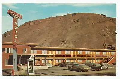 Rawhide Motel Jackson Hole Wyoming Postcard With Telephone Booth & Vintage Cars • $7