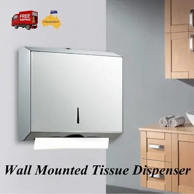 $41 • Buy Wall Mounted Tissue Dispenser Waterproof Paper Hand Towel Stainless Steel Box AU