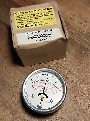 $59.99 • Buy R.b. Annis Calibrated Magnetometer 10-0-10 Gauss Meter Field Parallel With Cl