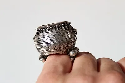 YEMENI Silver Ring Ottoman Style Bedouin Made - Early 20th Century • $199.99