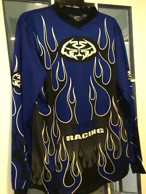 MTX Motocross Racing Jersey Youth  X  Large 18 Blue Black Motorcross Vneck • $29.95