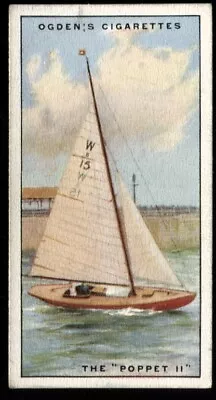 Tobacco Card Ogdens YACHTS & MOTOR BOATS 1930 The Poppet II #34 • £2