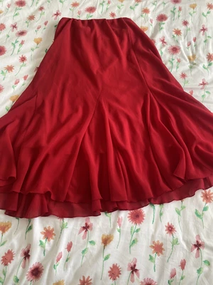 £15 • Buy Summer Long Skirt Red Women Flexible Waist 12/14 NEXT DAY DELIVERY OFFERS✅🚚