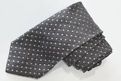 Eton Gray 60%Linen 40%Silk Men's Neck Tie W: 3 1/4   BY L: 62   Made In Italy • $18.99