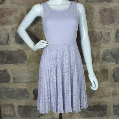 Soprano Dress Woman's Size XS Light Purple Lace Sleeveless Pleated Skirt Skater  • $17.99