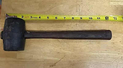 Vintage RUBBER MALLET Wood Handle  Hammer Tool Craft Woodworking Mechanic • $10