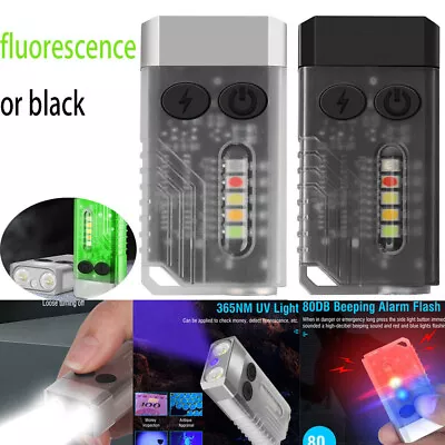 BORUiT V10 Mini LED Flashlight Keychain1000lm USB Rechargeable UV Torch Magnetic • $6.88