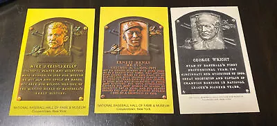 Mike King Kelly Ernie Banks & George Wright HOF Cooperstown 5.5x3.5” Postcards • $3.80