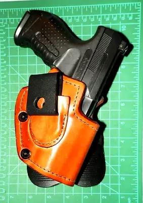 Front Line QUAD44C-BR AMBI Leather Kydex Paddle IWB Holster S&W Walther P99 PPQ • $49.99