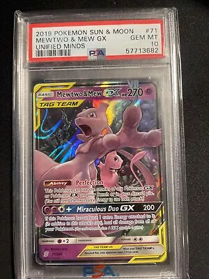 Pokémon TCG Mewtwo & Mew Tag Team GX Unified Minds 71/236 Holo Ultra Rare • $29.99