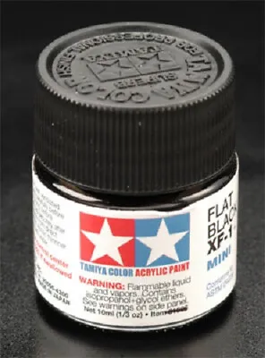 Tamiya Acrylic XF-1 Flat Black Acrylic Model Paint 81701 • $2.99