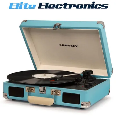 Crosley Cruiser Turquoise Turntable Bluetooth Portable CRIW8005F-TU4 • $199