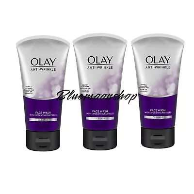 3 X Olay Anti-Wrinkle Firm & Lift Anti-Ageing Face Wash Cleanser 150ml • £21.99