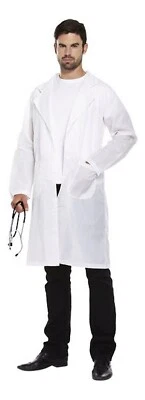 £12.09 • Buy Doctor's White Coat Lab Coat Mad Scientist Fancy Dress Adult Costume Dr 