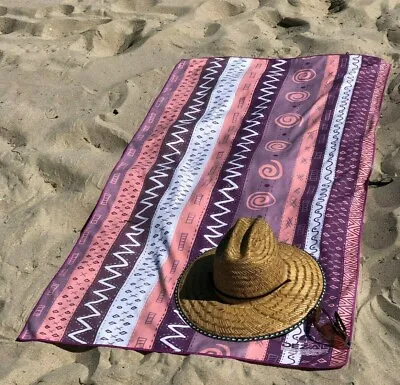 $24.95 • Buy DEZAL Microfibre Sand Free Beach & Travel Towel W/Carry Bag,152x 76cm Dbl Sided