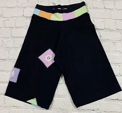 MARGARITA SUPPLEX Girls Size 1 Black Embroidered Applique Capri Activewear Pants • $18.98