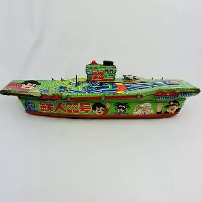 Tetsujin 28 Tin Toy Aircraft Carrier At The Time Tinki Robot Vintage Japan Used • $2303.22