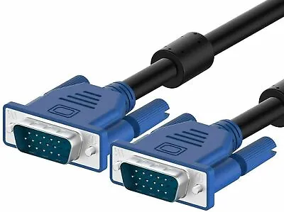 £3.30 • Buy VGA Cable 3m Long Computer Monitor  High Resolution Connection Video Cable 