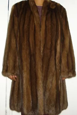 GIVENCHY Russian Sable Silver Tip Fur Coat Size 6-8 FREE SHIPPING Excellent Cond • £2375.38