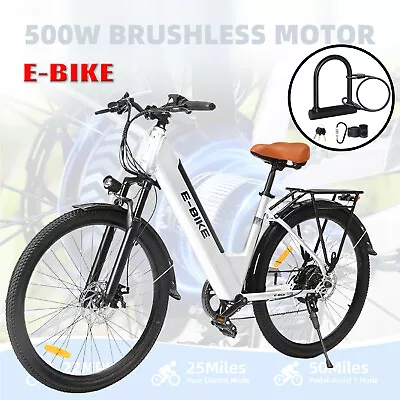 Electric Bike 20  750W 36V E Mountain Snow City Bicycle Fat Tire Ebike 7Speed • $543.99