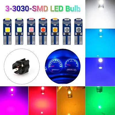5-20Pcs T5 74 3-SMD LED Instrument Panel Dash Dashboard Gauge Light Bulb W3W 37 • $11.30