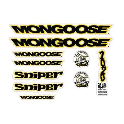 Mongoose - 1997 Sniper - Decal Set - Old School Bmx • $88