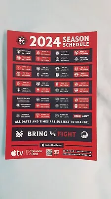 2024  New England Revolution (Major League Soccer) Official Team Magnet Schedule • $2