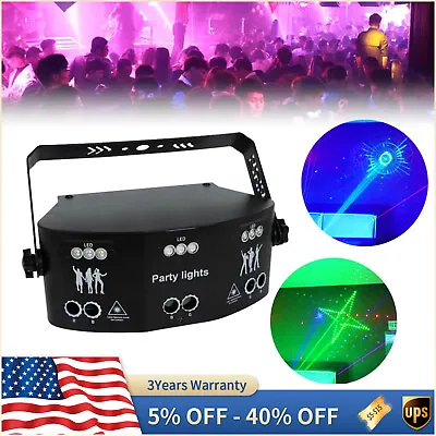 15-eye RGB DMX Laser Stage Strobe Light Projector LED DJ Disco Party Lighting • $67