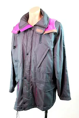 Obermeyer VTG 90s CLIMBER Coat Ski Jacket IRIDESCENT Rain Snow Hood Hiking Sz M • $100