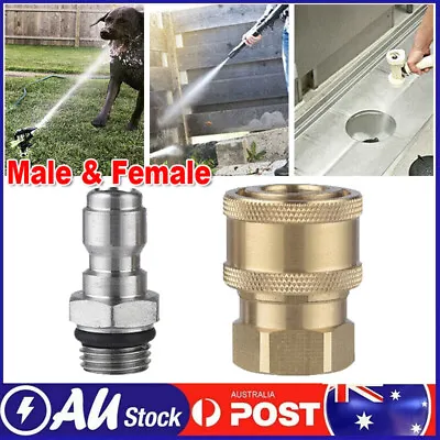 1/4'' Quick-Release Connect Fitting Pressure Washer Coupling Connector Adapter • $12.05