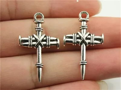 CROSS NAILS PRAY CHRISTIAN RELIGIOUS Pendant 925 Sterling Silver 20  Necklace  • $13.97