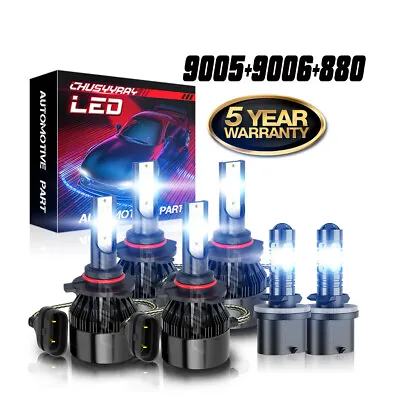 9005 9006 880 COB LED Headlight Fog Light Bulbs 6000K For Chevy Tahoe 2001-2006 • $29.99