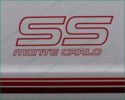 CHEVROLET Monte Carlo SS 1987 1988 Logo Premium Restoration Decals Stickers Kit • $29.70