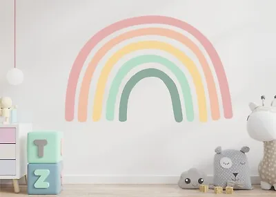 PASTEL BOHO RAINBOW Wall Sticker Nursery Decor Decal Art • £24.99