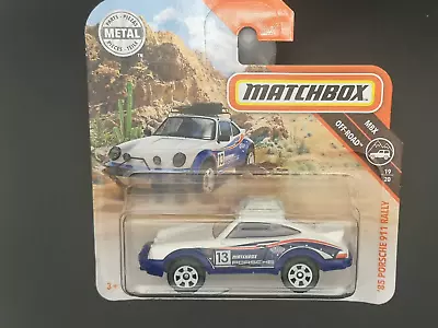 Matchbox Sealed Short Card 1985 Porsche 911 Rally White & Blue. Combine Postage • £9.99