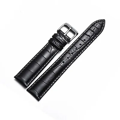 22mm Black Leather Watch Band Strap With Clasp For TimeWalker MONTBLANC • $39.99