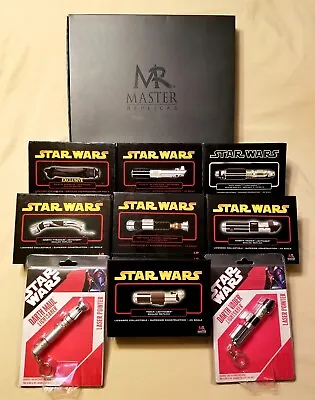 Star Wars Master 8x Replicas .45 Scale Lightsabers 2x Saber Laser Pointers Lot • $460