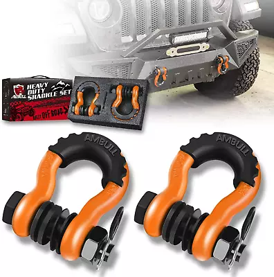 Off Road Jeep Tow Hooks Heavy Duty 3/4 Inch D Ring Shackle Bumper Mounted Truck • $42.48