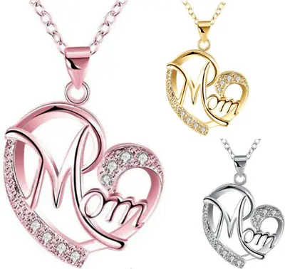 Mum Gifts Mothers Day Present For Mama Mummy Rose Gold Necklace Mom Birthday UK • £4.49