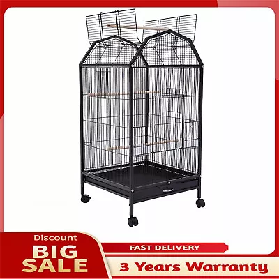 39.9  Large Bird Pet Cage Large Play Top Parrot Finch Cage Macaw Cockatoo 5 Door • $70.15