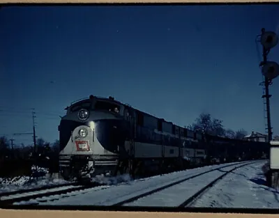 Vtg 35mm Slide Wabash Railroad Train Diesel Engine And Engineer Winter 1979 • $3.99